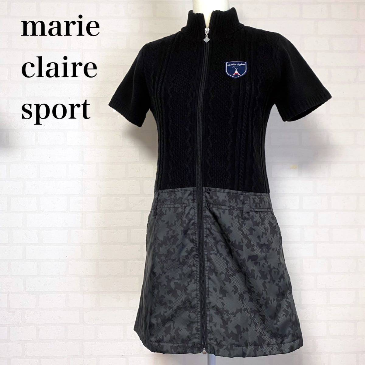 良品 marie claire sport マリクレール ゴルフウェア 半袖ワンピース M