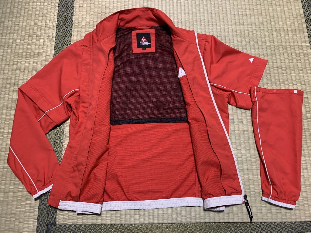 lecoqsportif/ルコック ゴルフ 長袖 半袖 ジップブルゾン 2way ウインドブレーカー M_画像2