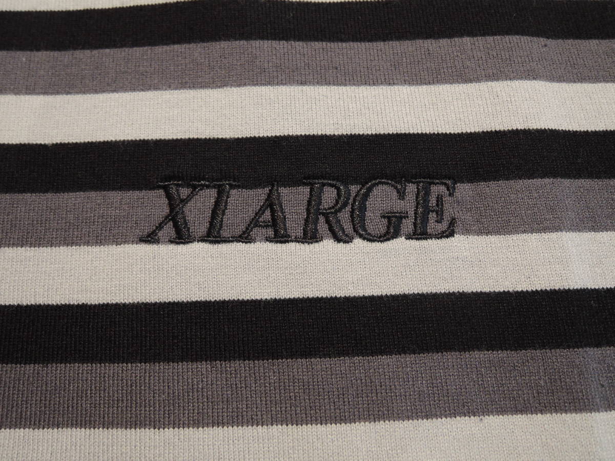 X-LARGE XLARGE エクストララージ STRIPED S/S TEE ブラック Lサイズ 人気商品 送料￥230～ 値下げしました！_画像3