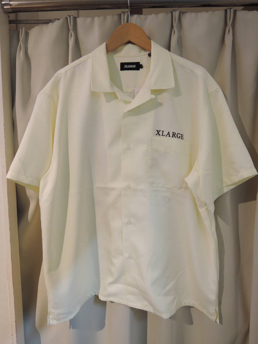 X-LARGE XLARGE エクストララージ BOWLING CLUB S/S SHIRT シャツ オフホワイト Lサイズ 人気商品 _画像2