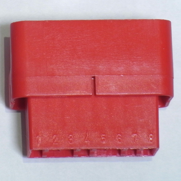 OBD2赤カプラー1個とピン20本のセット (OBD-II DLC3コネクタ＆ピン)