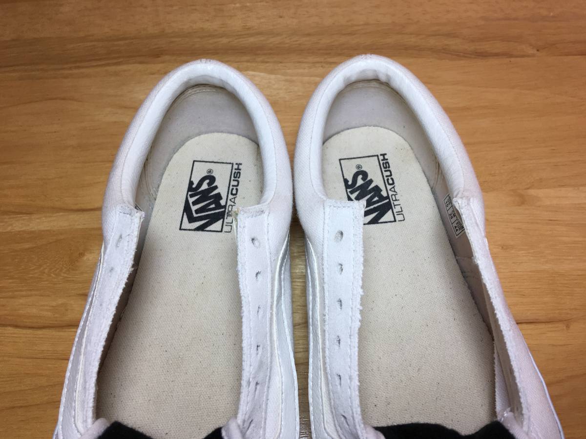 ★VANS バンズ 国内企画 OLD SKOOL オールドスクール Ultra Cush 白×白 28.0cm Used 検 SK8 ハーフキャブ スリッポン ERA_画像7