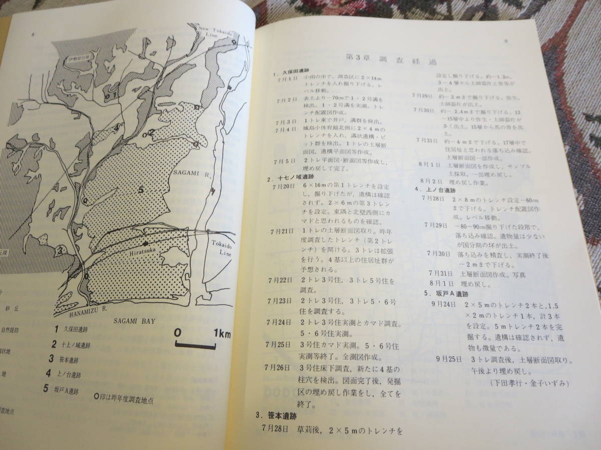 資料　久保田遺跡群他遺跡詳細分布調査報告　沖積低地の遺跡確認調査　１９７９年３月　平塚市博物館_画像6