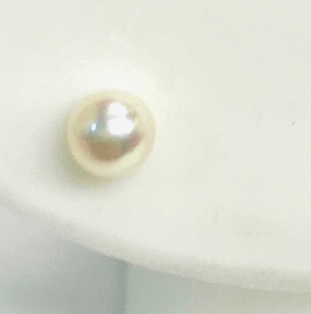qoj.YR303 K14WG ホワイトゴールド 真珠パール ピアス 4ｍｍ玉の画像2