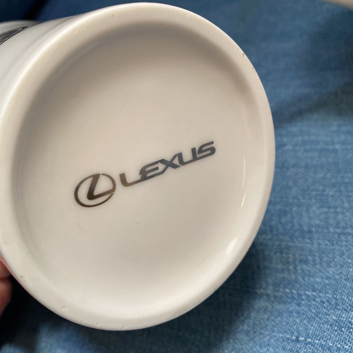 未使用 2個 レクサス LEXUS マグカップ セット ノベルティ ホイール柄 ペア 日本製 ノベルティ 陶器製 銀彩 ペアマグカップ_画像5