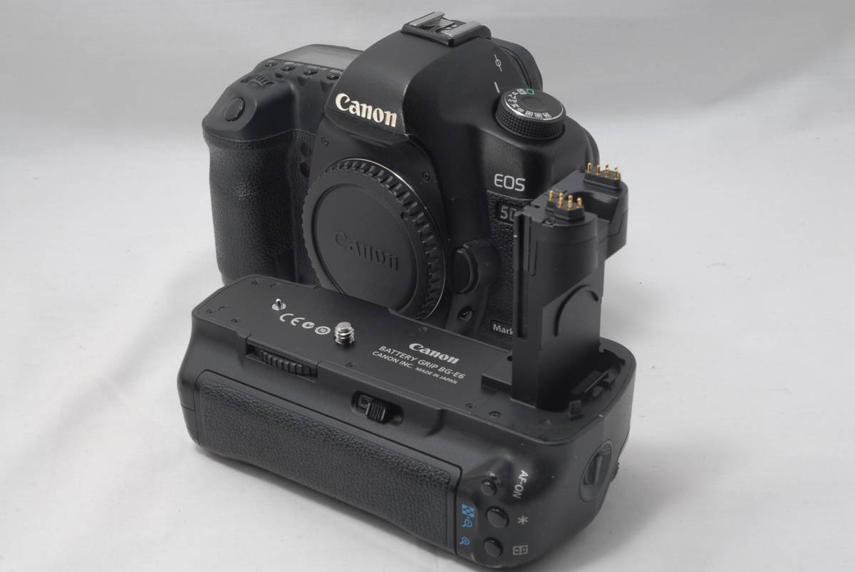 実用良品 即決 格安 キヤノン CANON EOS 5D Mark Ⅱ ボディ ＆ バッテリーグリップ BG-E6 デジタル一眼カメラ （R5-201）