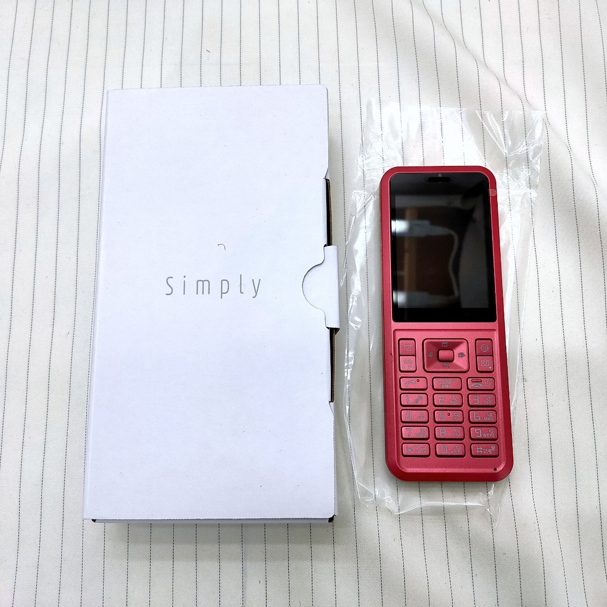 ソフトバンク 携帯電話 Simply 603SI レッド/SIMロック解除済み/未使用品/2023.03下旬購入