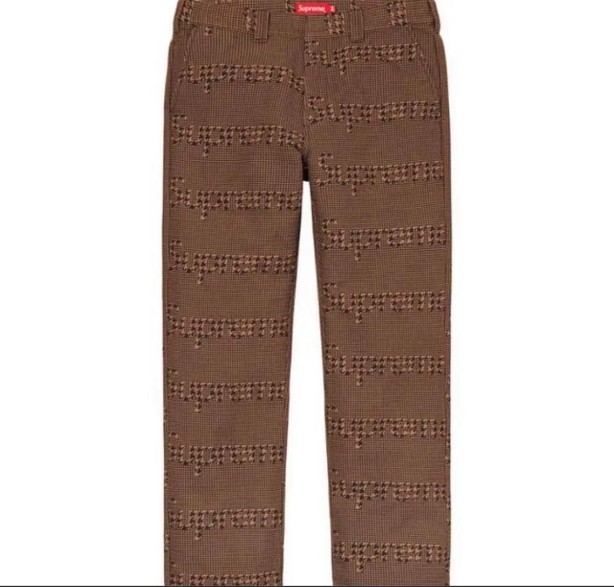 SUPREME 2020FW Houndstooth Logos Snap Front Jacket pants SUPREME 2020FW Houndstooth Logos Snap Front Jacket pants