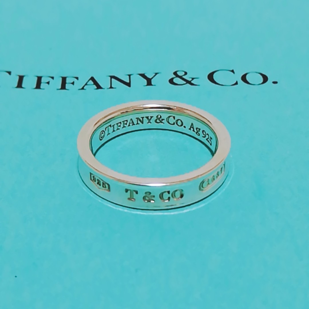 送料無料★美品 TIFFANY ティファニー 1837 ナロー リング 10号 シルバー925 指輪 即決