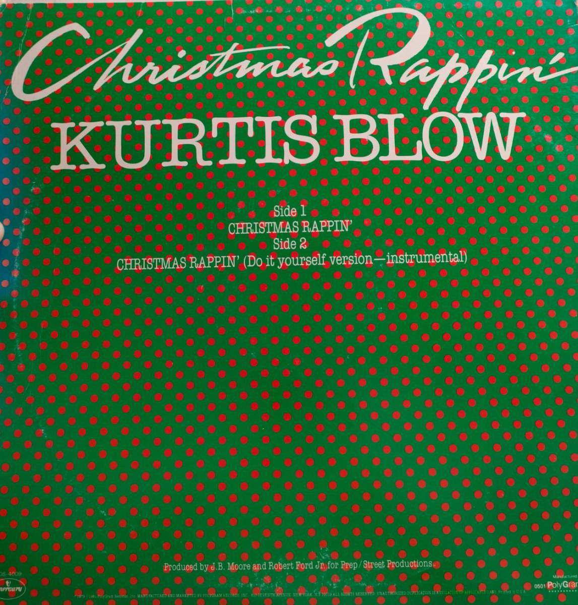 US ORIGINAL盤 ★ KURTIS BLOW / CHRISTMAS RAPPIN' ☆_画像2