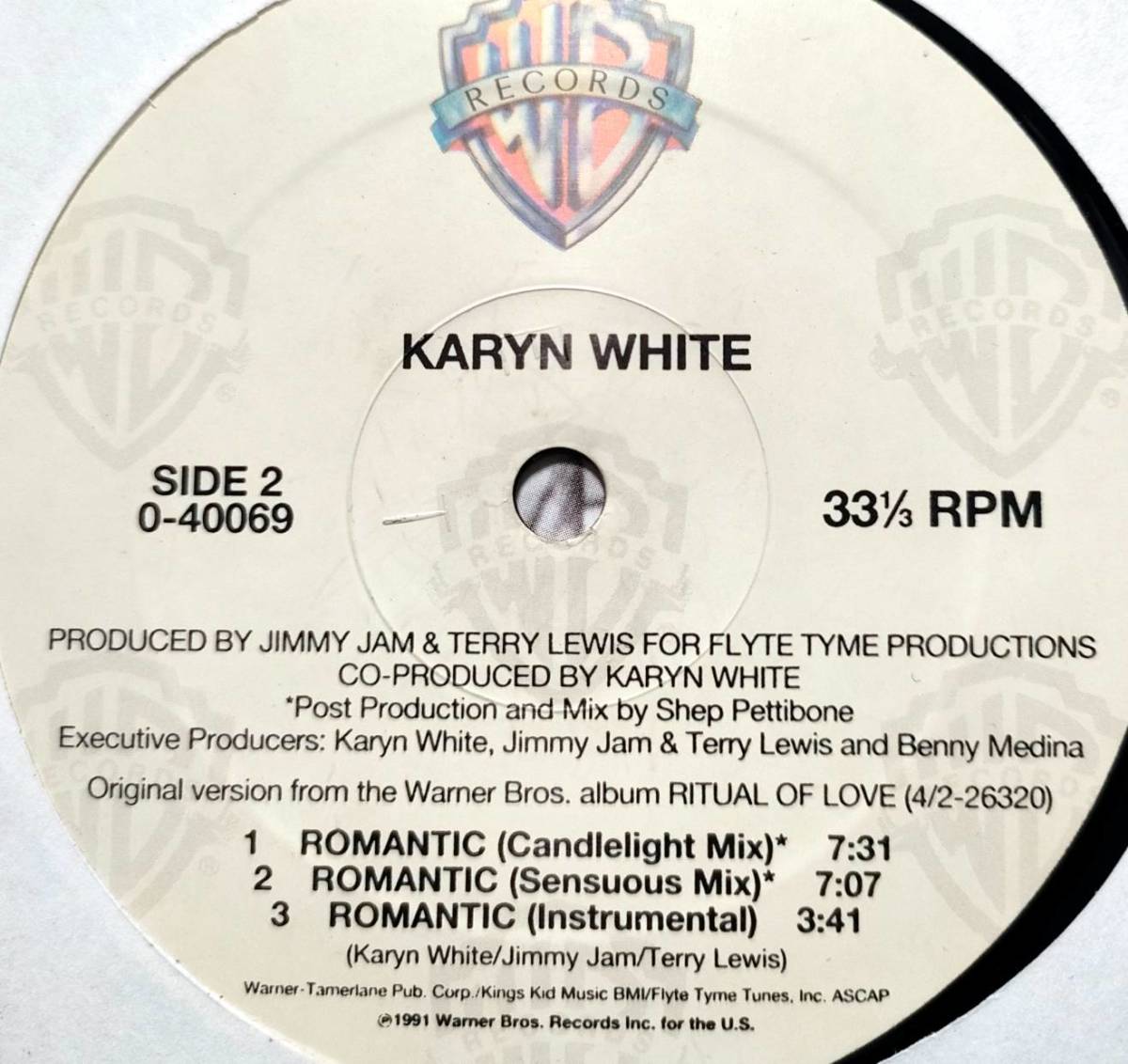 試聴 ☆ KARYN WHITE ROMANTIC 同内容12inc×2 ☆ 二枚使い_画像7