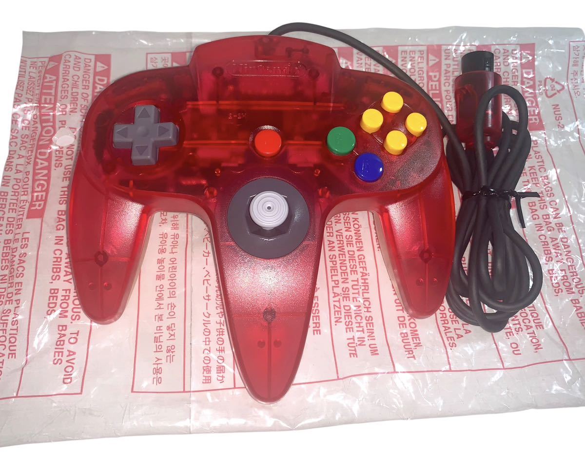 稀少品 デッドストック 極美品 ニンテンドー64 本体 クリアレッド