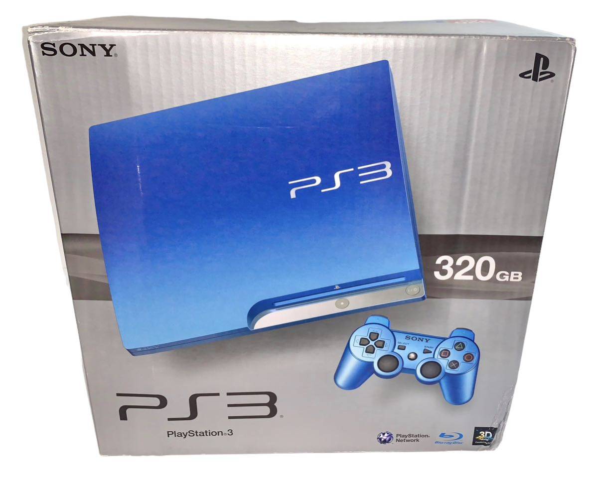 極美品　PS3本体 PlayStation3 スプラッシュブルー 320GB CECH-3000BSB