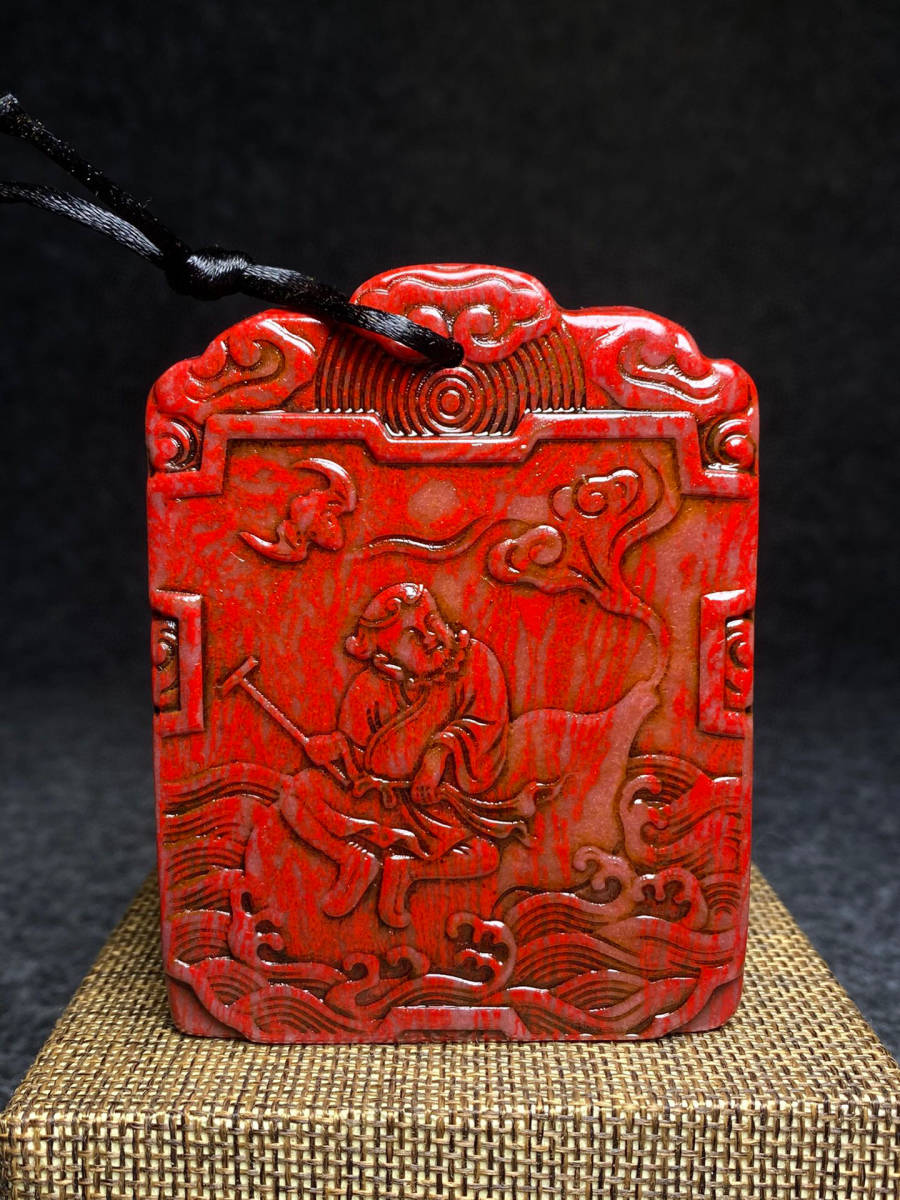 新製品情報も満載 【古寶奇蔵】寿山石・鶏血石・細密彫・人物紋印章