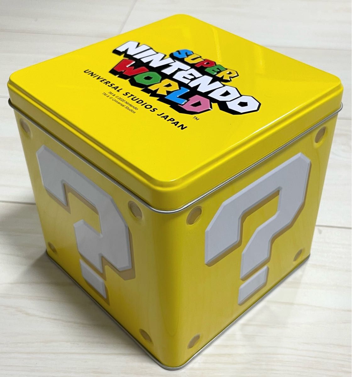 マリオ ハテナブロック 空き缶 ?ブロック ユニバ USJ USJ ユニバ マリオワールド ハテナブロック クッキー缶 はてな缶