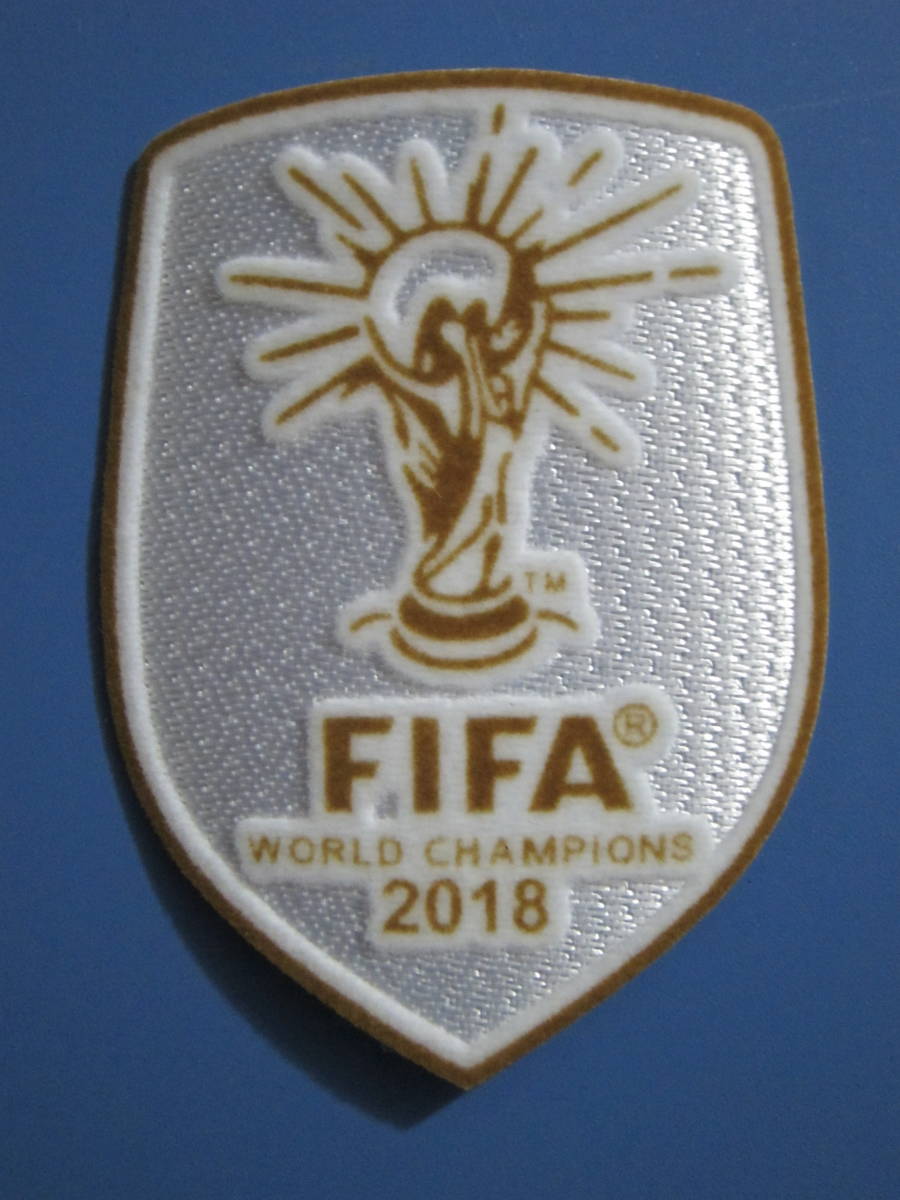 ～小物～ 2018 FIFAワールドカップ x フランス代表 優勝 ワッペン 1枚 (白)の画像1