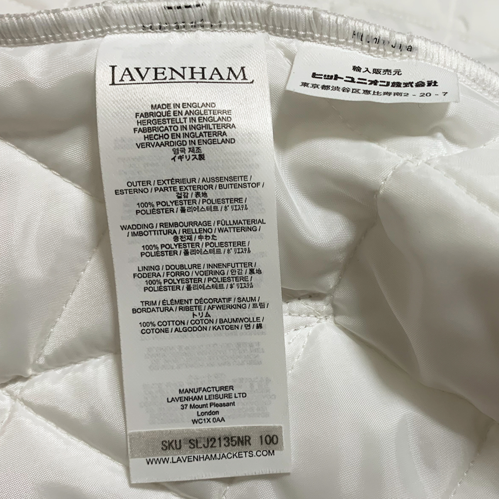 残りわずか】 中綿 THORNHAM ラベンハム 美品 キルティング LAVENHAM