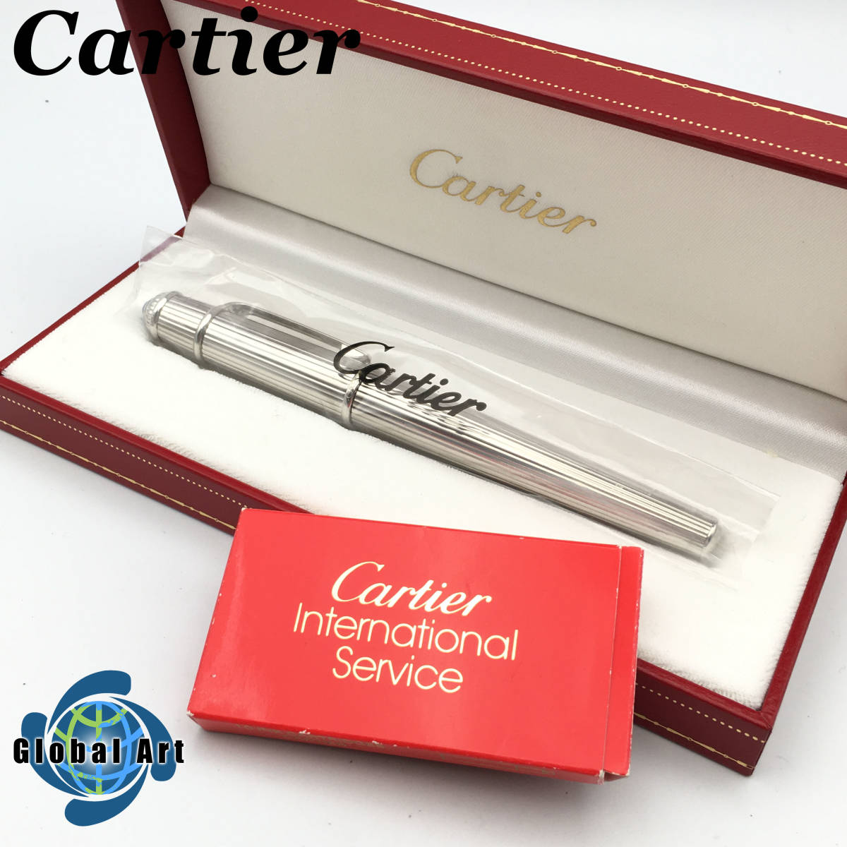激安の 18K Cartier カルティエ ディアボロ 石付き 万年筆 18K Cartier