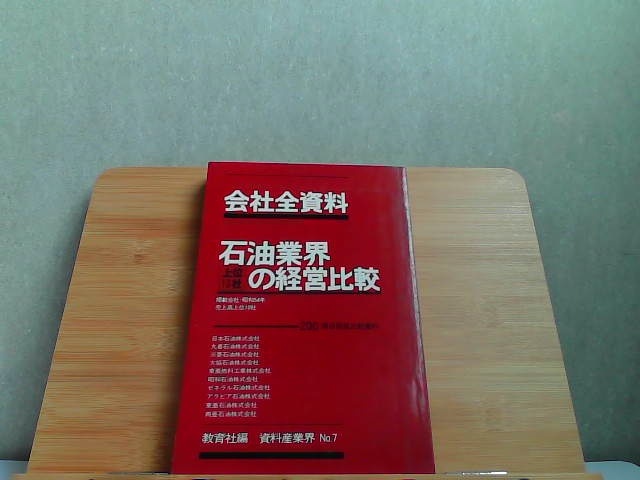 会社全資料　石油業界上位10社の経営比較　シミヤケ書込みライン引き有 1980年9月25日 発行_画像1