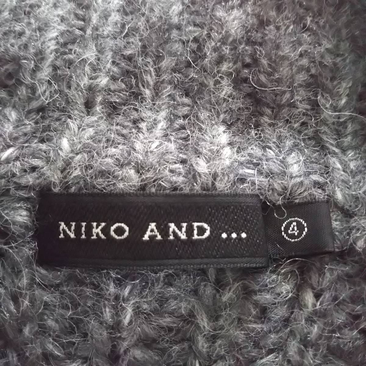 ★メンズ！【niko and...】ニコアンド ハイネックニット・セーター チャコールグレー Ｌ サイズ④★_画像4