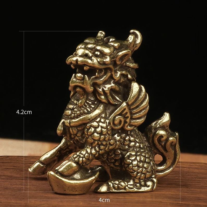 2個 麒麟 キリン 架空 動物 神獣 真鍮 金運 置物 フィギュア 2個 麒麟 キリン 架空 動物 神獣 真鍮 金運 置物 フィギュア