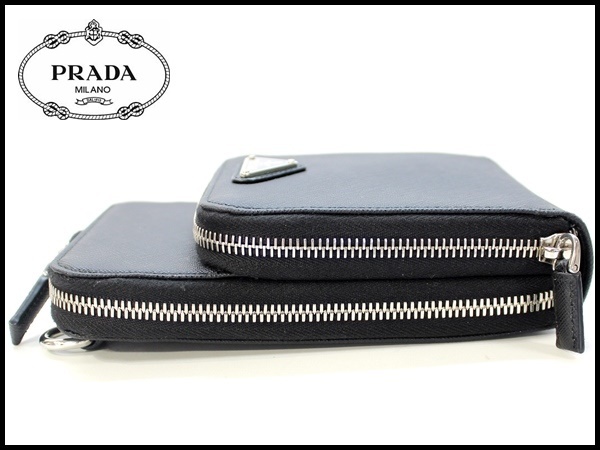 新同 PRADA 2ZH126 サフィアーノ スマートフォンケース ショルダー RFIDタグ 斜め掛け プラダ_画像4