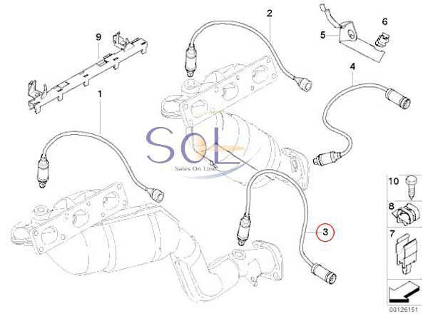 BMW E53 X5 E36 Z3 E83 X3 E85 Z4 ラムダセンサー O2センサー 2.0 2.2i 2.5i 2.8 3.0i 11781433940_画像2