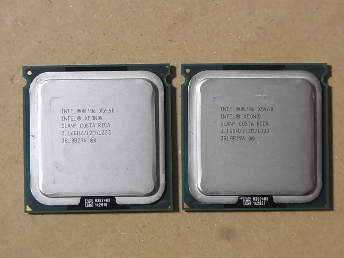 *2 piece set *Intel Xeon X5460 SLANP 3.16GHz/12M/1333 Harpertown LGA771 4 core same Rod (Ci0482)
