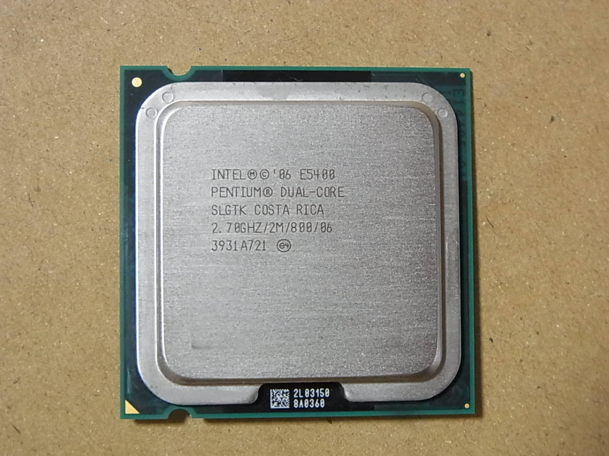 ■Intel Pentium Dual-Core E5400 SLGTK 2.70GHz/2M/800/06 Wolfdale LGA775 2コア (Ci0502)_画像1