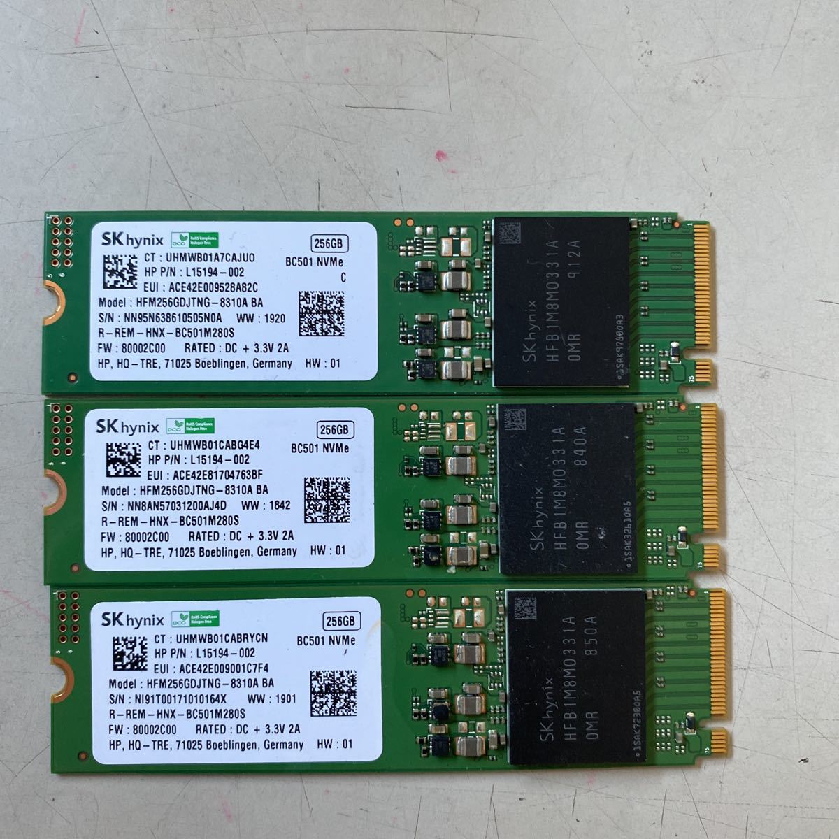 話題の人気 256GB HFM256GDJTNG SSD M.2 hynix SK 正常確認済み 3枚