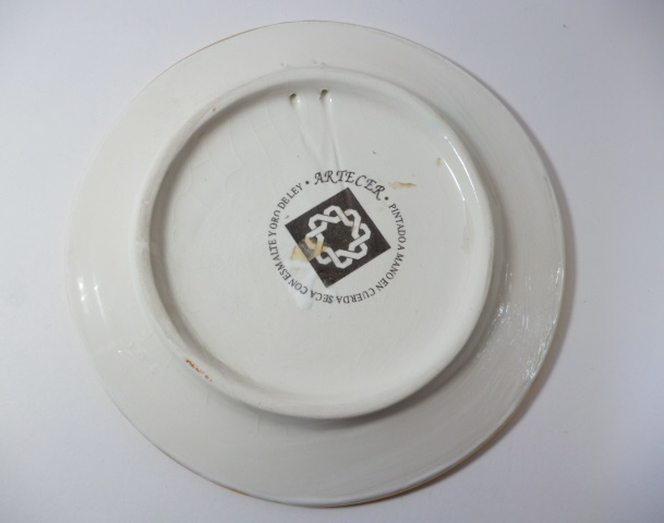 Й スペイン セビリア焼き 金彩 飾り皿 壁掛け 壁飾り Й CEARCO Й スペイン セビリア焼き 金彩 飾り皿 壁掛け 壁飾り Й CEARCO