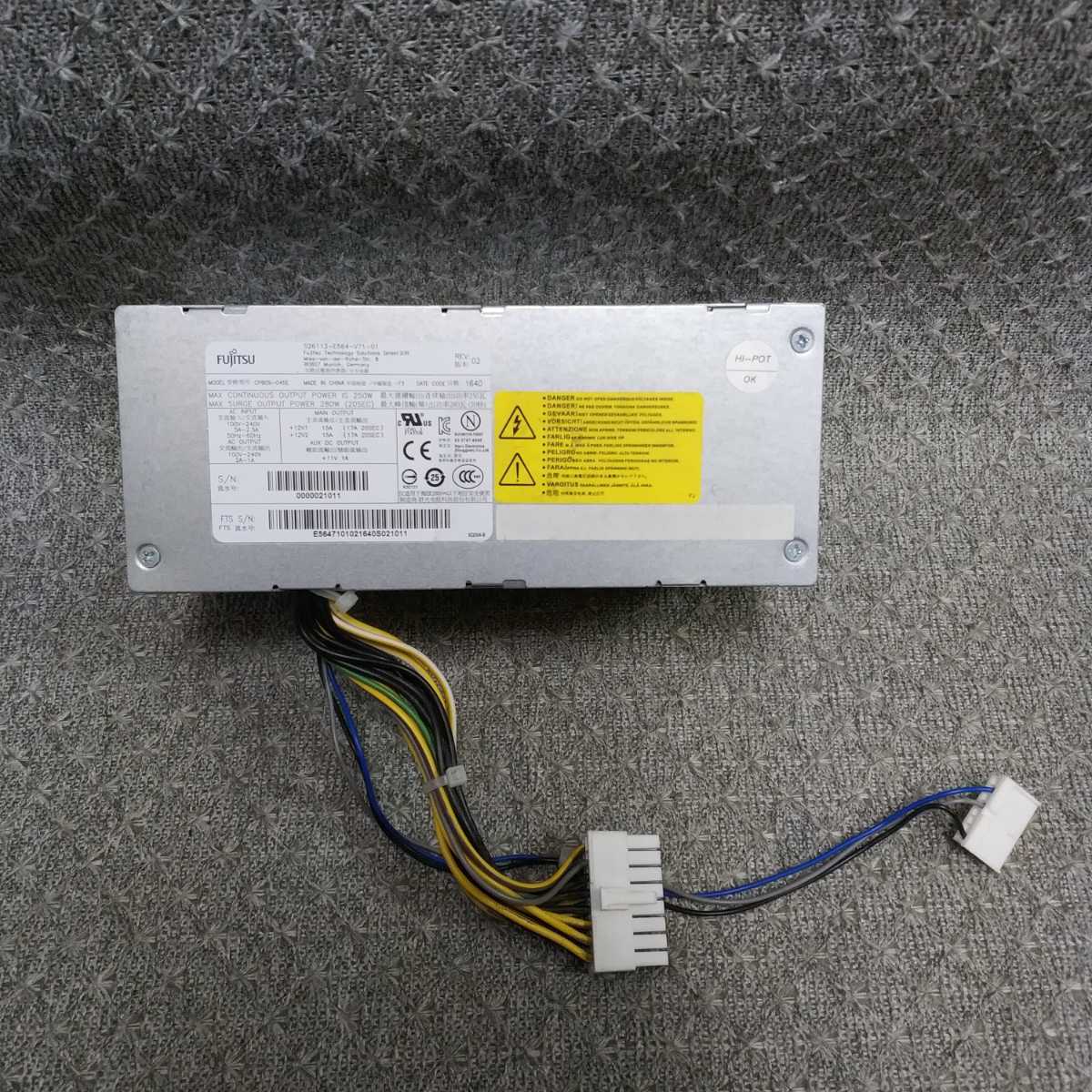  Gifu same day shipping charge 520 jpy * Fujitsu PRIMERGY TX1320 M2 etc. for 250W power supply CPB09-045E S26113-E564-V71-01 * operation verification settled U222