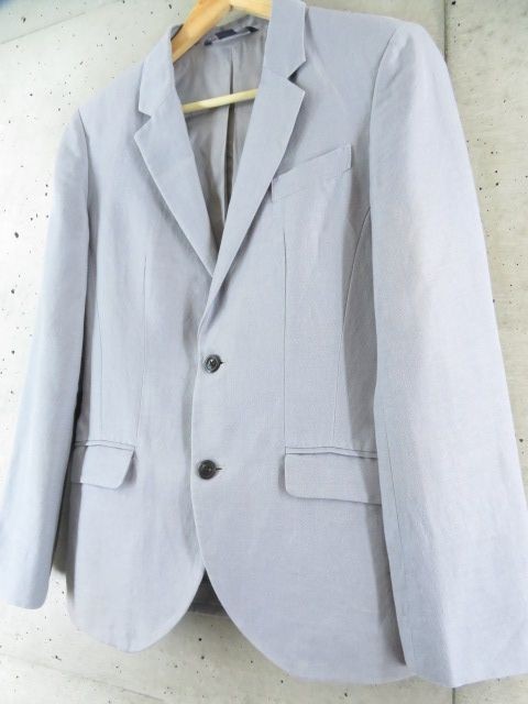 011c7◆良品です◆麻混素材◆A/X◆ARMANI EXCHANGE アルマーニ エクスチェンジ リネンジャケット 34/ブレザー/シャツ/コート/メンズ男性_画像2