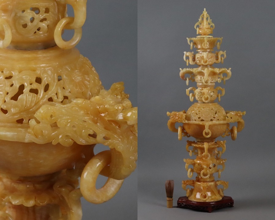 中国古美術品 龍 香炉 天然石 | tspea.org