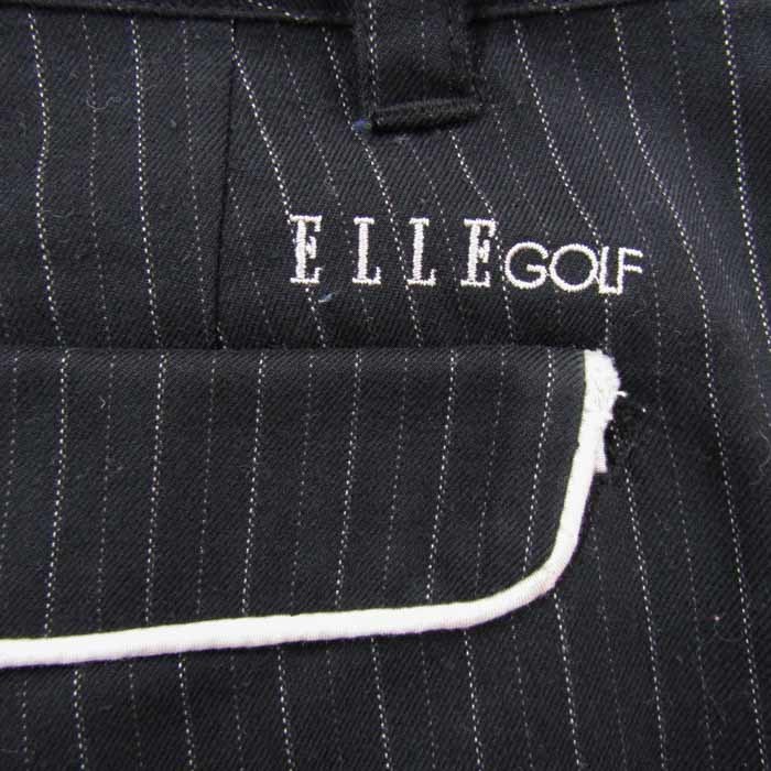 エル ロングパンツ ストライプ ストレッチ ゴルフウェア ボトムス メンズ 9サイズ ブラック ELLE_画像4