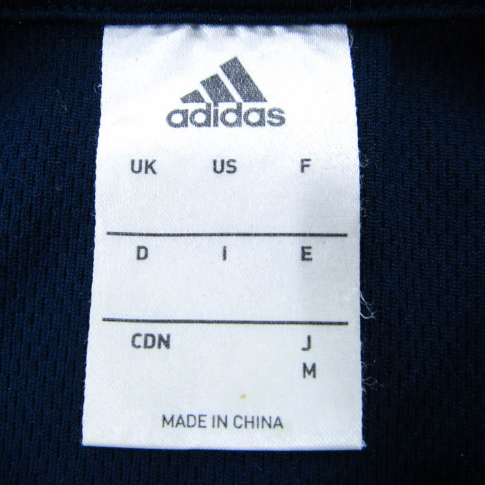 アディダス 半袖Tシャツ 無地 ワンポイントロゴ スポーツウェア トップス レディース Mサイズ ネイビー adidas_画像2
