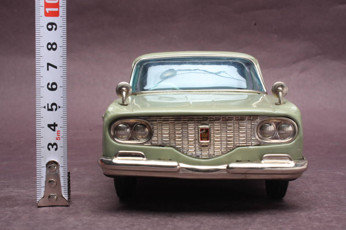 4062 редкость подлинная вещь жестяная пластина игрушка миникар Toyopet Crown Deluxe фрикцион зеленый Bandai 1960 годы с ящиком 