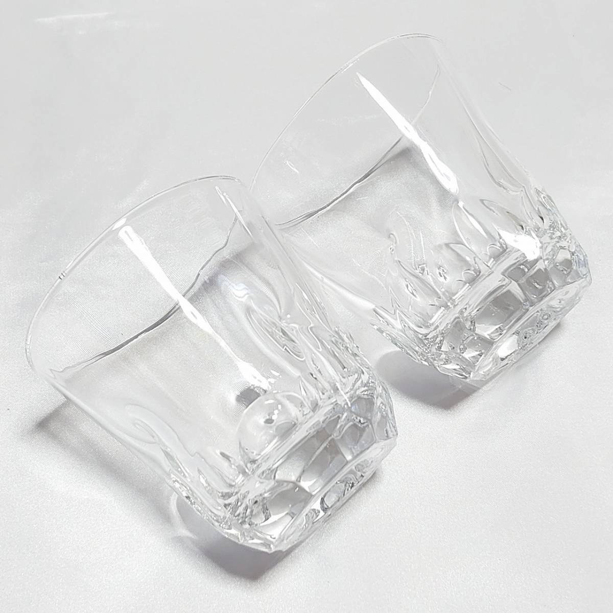ロックグラス 2個 ペアグラス ガラスコップ 口径約9㎝ 高さ約9.3㎝ 酒器 アルコールグラス 【2169】【r】_画像4
