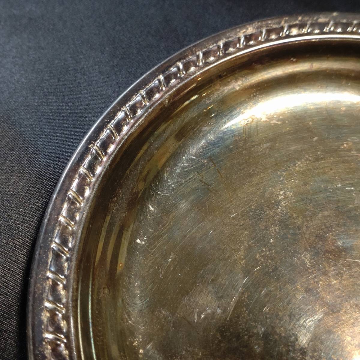 スチール皿 直径約14cm 洋食器 プレート 鉄皿 【3626】_画像4