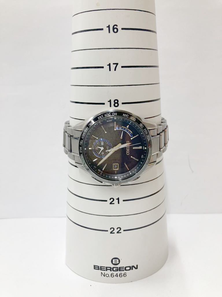 ○ SEIKO セイコー ブライツ ワールドタイム 腕時計 メンズ ソーラー