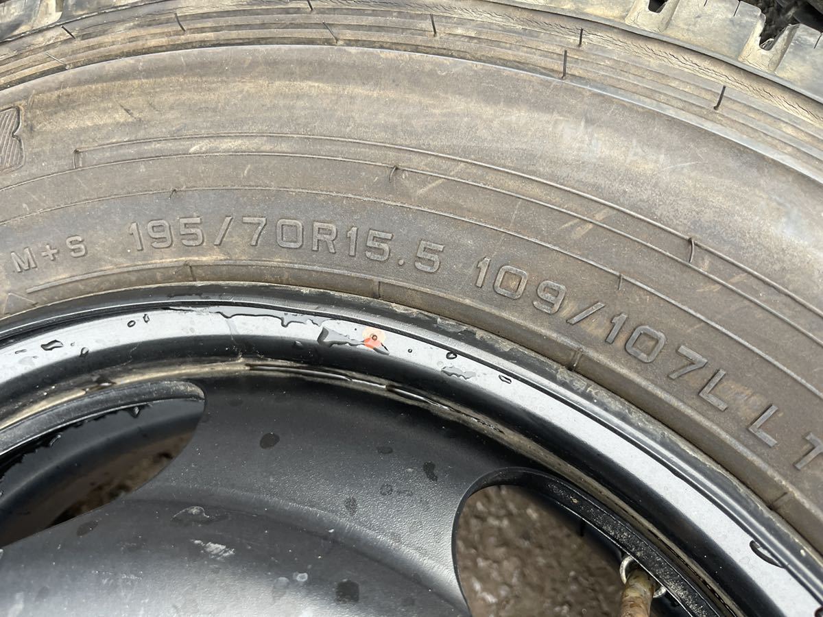  studless 195/70R15.5 Dunlop LT03 2015 year made DPB 15.5×5.25 112-8 6 hole 6H 6ps.@ price 