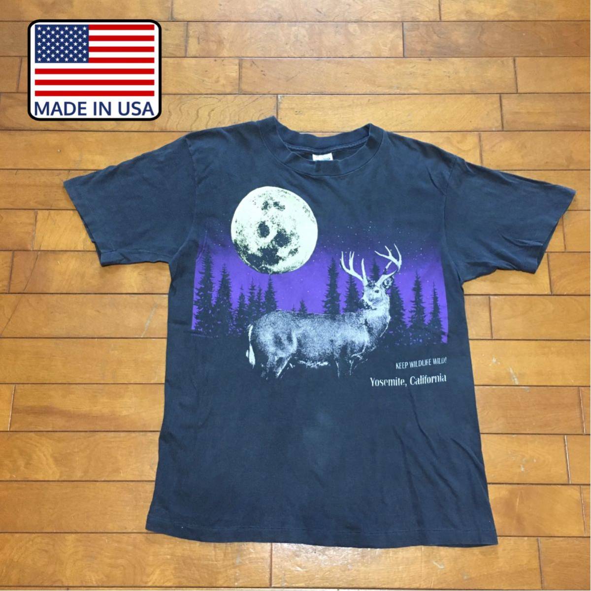 ★【 Murina 】★ Made in USA 色褪せたヤレ感がビンテージの雰囲気漂うシングルステッチ プリントTシャツ★サイズ L★i-757_画像1