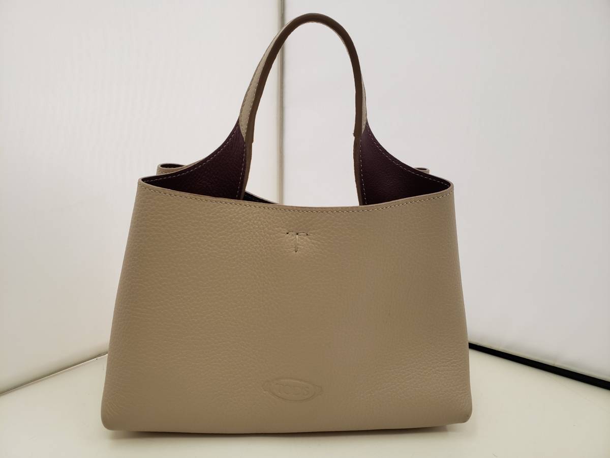 TOD'S トッズ マイクロ レザー ハンドバッグ ベージュ quest-inc.co