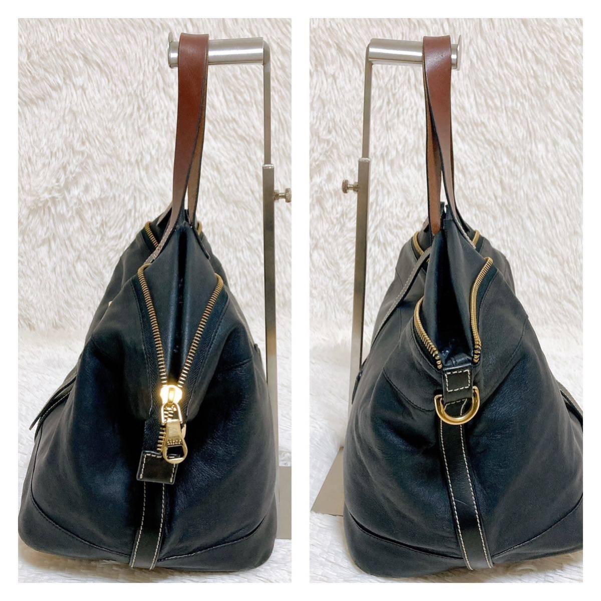✨希少✨LOEWE ロエベ 2WAYショルダーバッグ ナッパレザー ブラック-