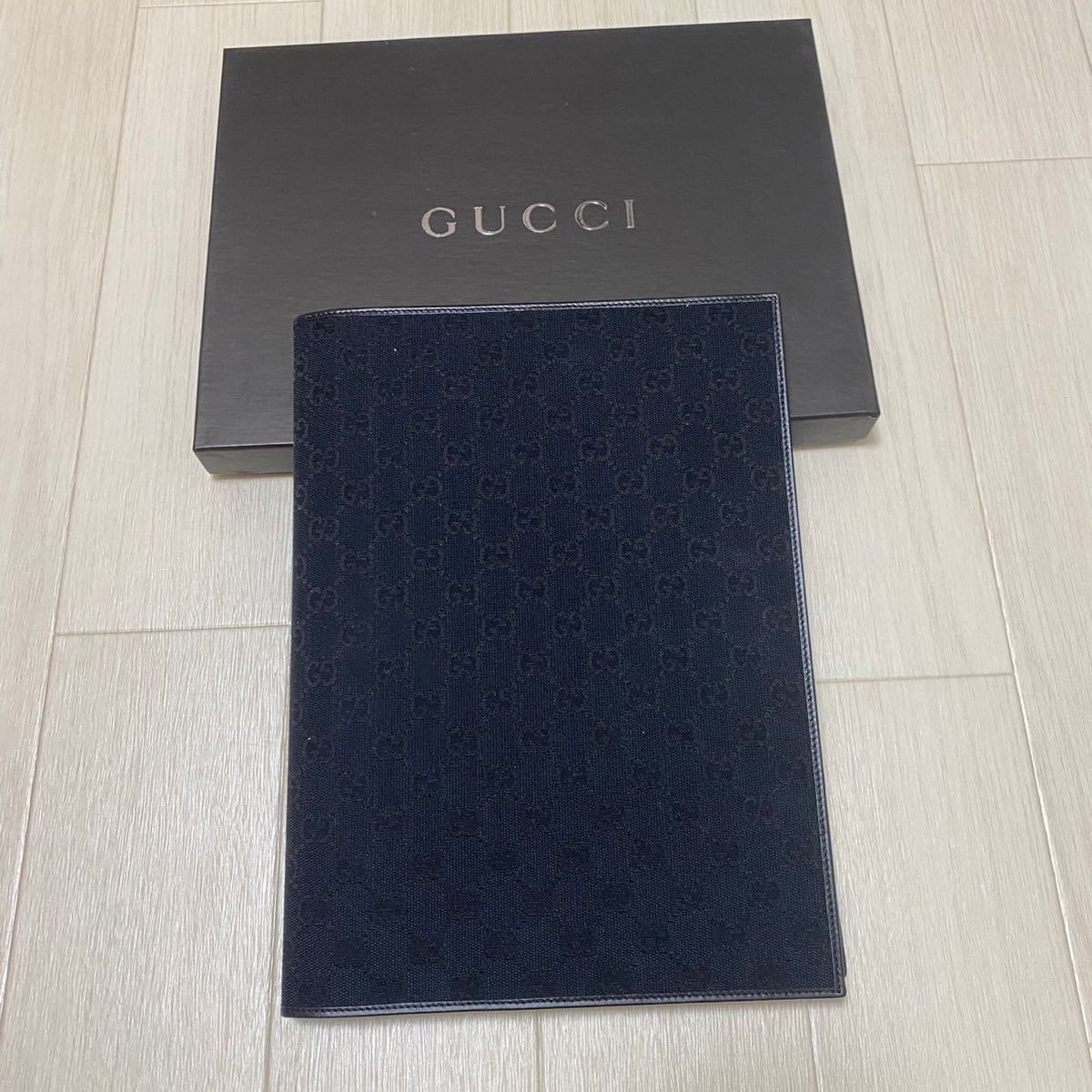 最新 美品 箱付き 未使用品 GUCCI グッチ GGキャンバス レザー