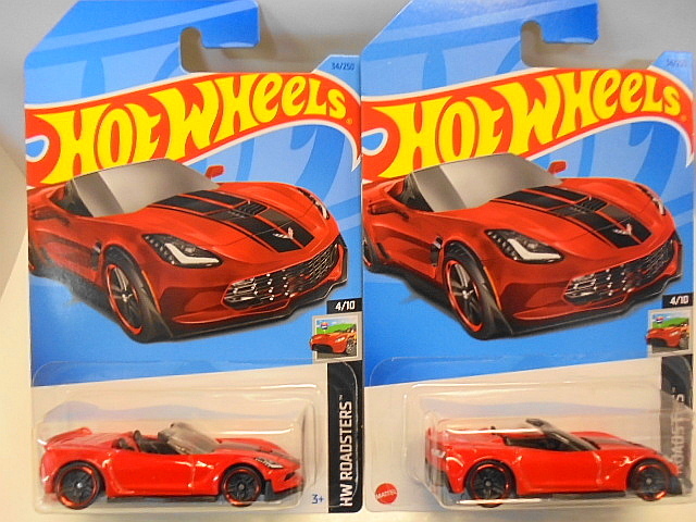 Hotwheels シボレー コルベット C7 Z06 コンバーチブル ホットウィール ミニカー 2台セット_画像1