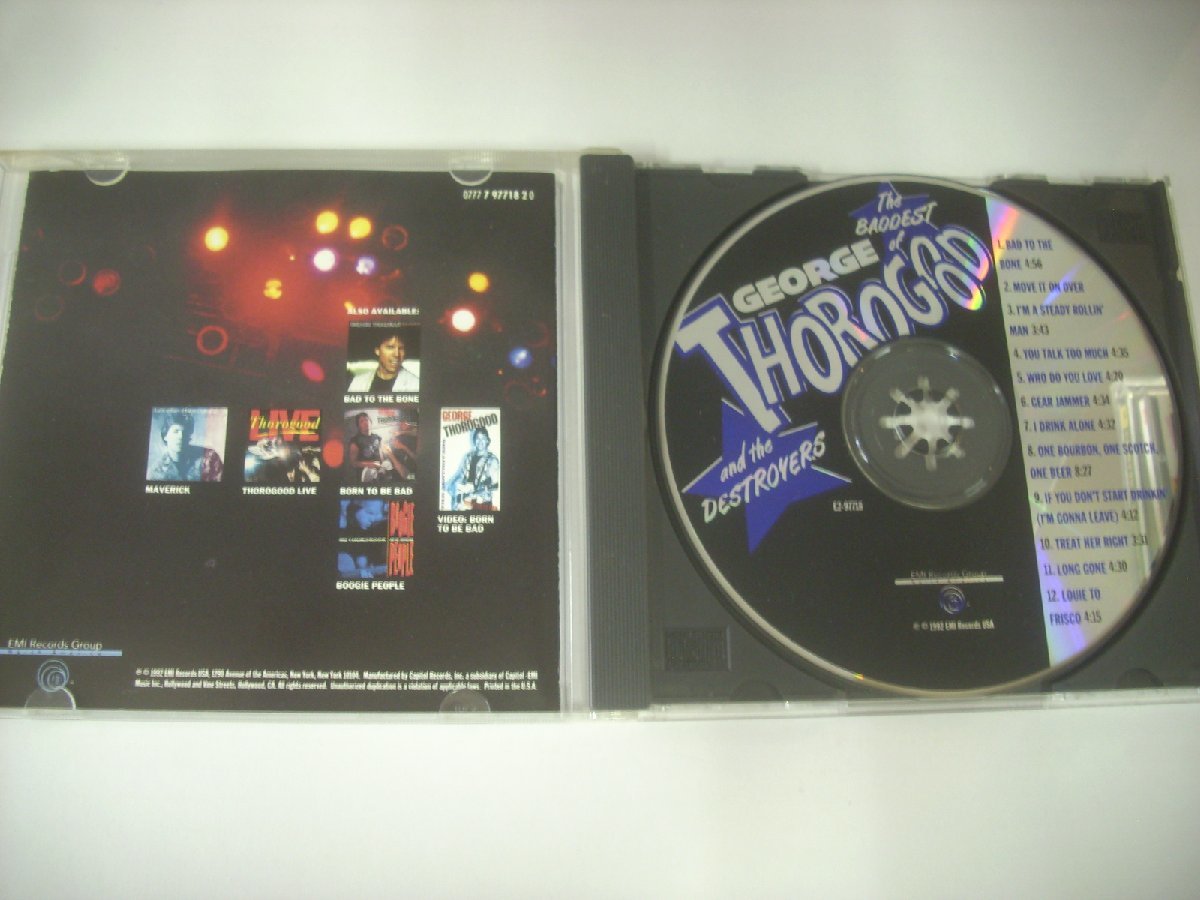 ■ CD 　GEORGE THOROGOOD AND THE DESTROYERS / THE BADDEST OF ジョージ・サラグッド US盤 EMI 0777 7 97718 2 0 ◇r50331_画像3