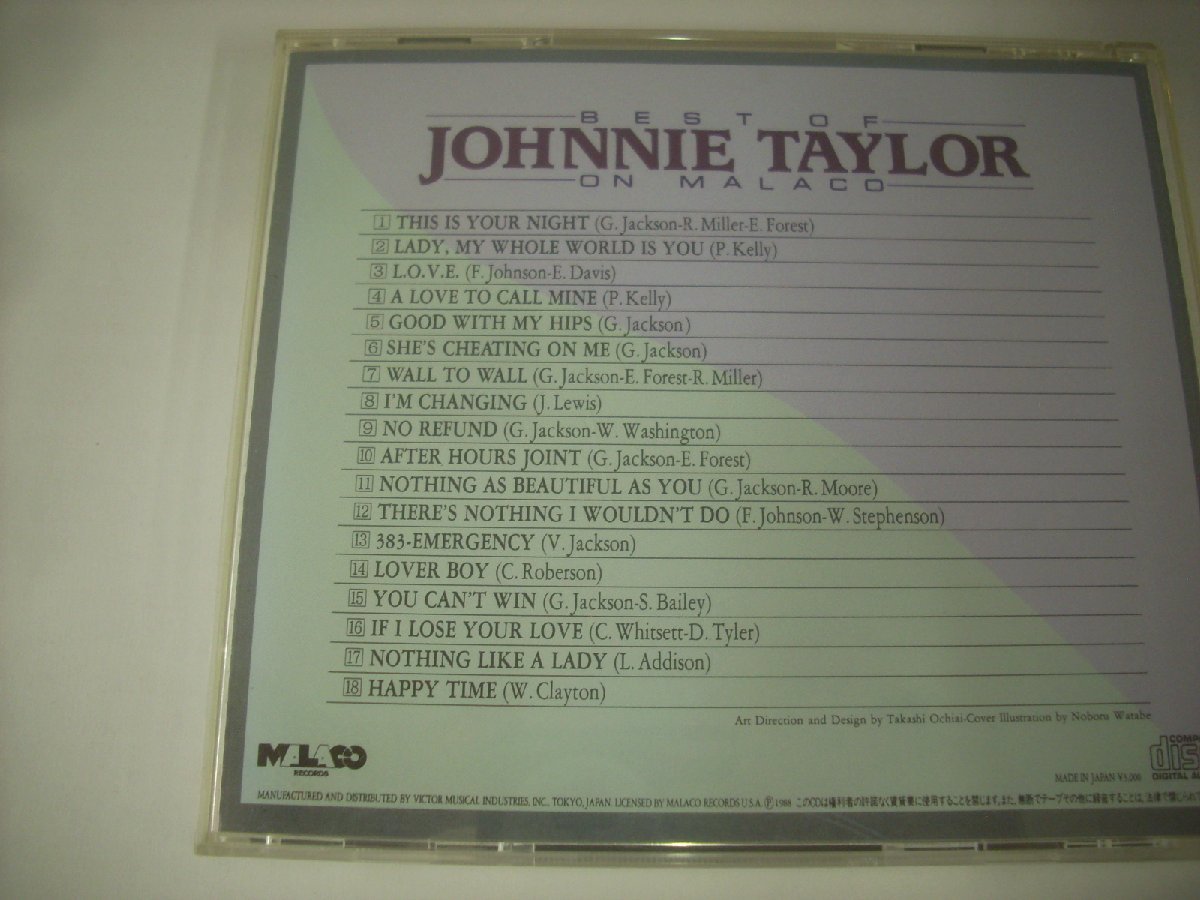 ■ CD 　ジョニー・テイラー / ベストオブ・ジョニー・テイラー・オン・マラコ BEST OF JOHNNIE TAYLOR　VDP-5162 ◇r50419_画像2