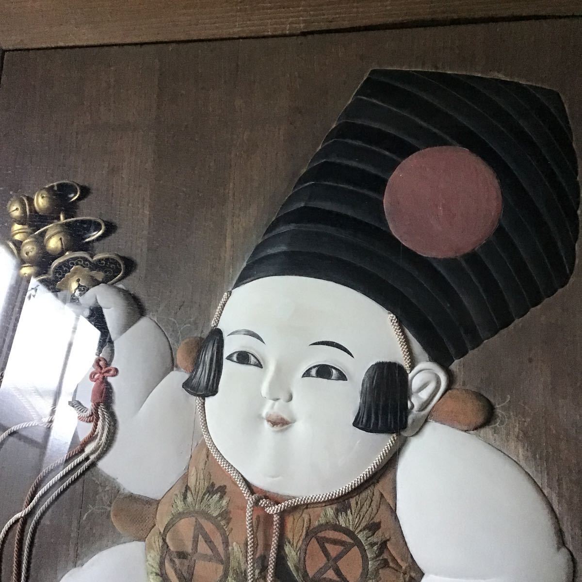  не продается Kyoto Showa 10 год большой дерево flat магазин круг flat рамка ... смешанный ассортимент магазин . плата большой дерево 9 flat японская кукла очень большой размер ширина 94cm длина 123cm куклы императорского дворца иметь работник форма . сувенир 