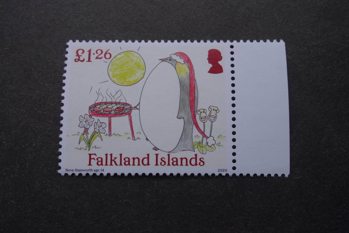  foreign stamp :( England .) Fork Land various island stamp [ Christmas ]4 kind . unused 